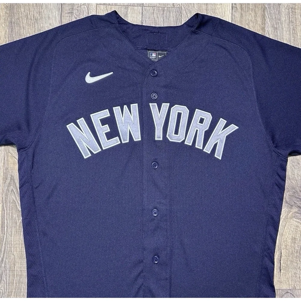 *New Nike New York Yankees Authentic Stitched Elite Baseball Jersey Mens 44 $335